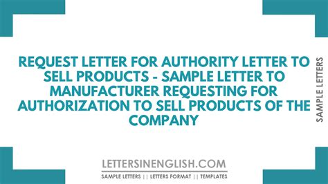 Authorization Letter To Sell Property Sample Letter Of Authorization