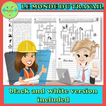 Jobs FRENCH FSL les métiers et le monde du travail PUZZLE PACKET