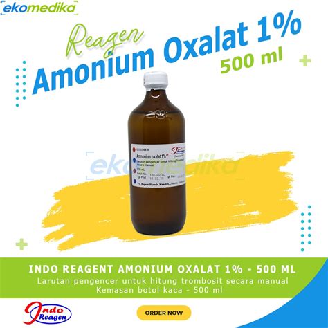 Jual Reagen Amonium Oxalat Trombosit Ao Ml Indo Reagent Larutan