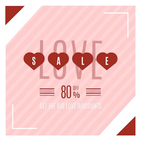 Free Vector Flat Design Valentine S Day Sale Promo