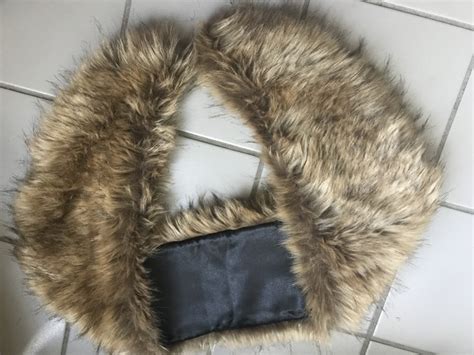 Long Pile Brown Faux Fur Lined Collar Other Accessories Lace Market