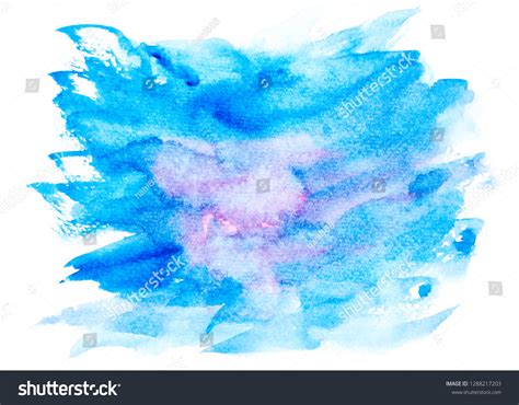 Blue Watercolor Painting Ideas Colorful Shades Stock Illustration ...