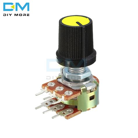 5PCS B1K B2K B5K B10K B20K B50K B100K B250K B500K 1M Potentiometer Res ...