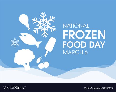 National frozen food day poster Royalty Free Vector Image