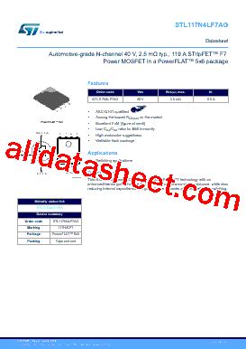 Stl N Lf Ag Datasheet Pdf Stmicroelectronics