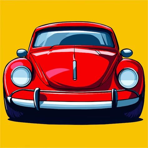 Premium Vector A Red Car In Cartoon Style Vector Illustration