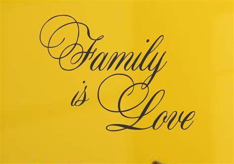 Family is Love Wall Decal Wall Vinyl Decal Custom Wall - Etsy