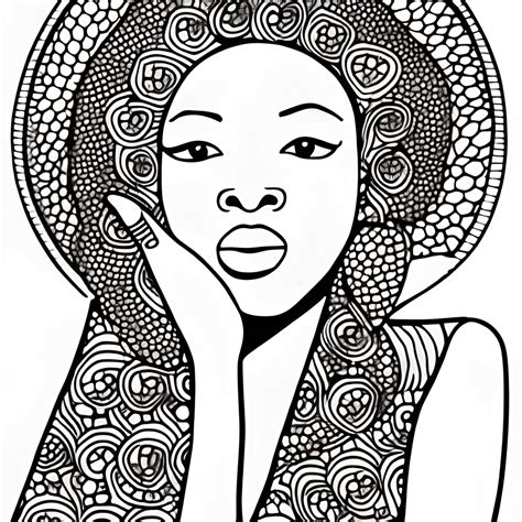 Black Women Coloring Page Creative Fabrica