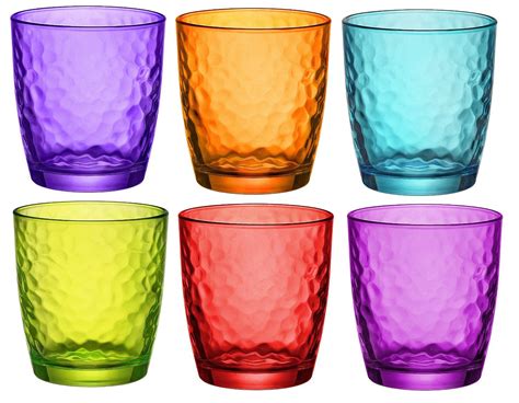 Bormioli Rocco Palatina Coloured Tumbler Glasses Ml Oz Multi