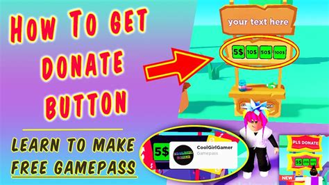 How To Get Donate Button In Pls Donate Roblox How To Make Free