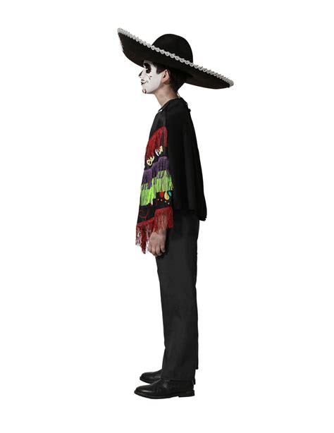 D Guisement Poncho Squelette Dia De Los Muertos Enfant Deguise Toi