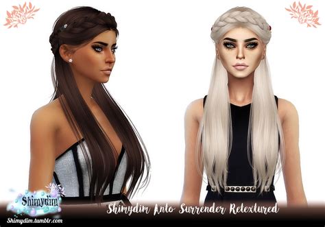 Sims 4 Hairs ~ Shimydim Anto`s Surrender Hair Retextured