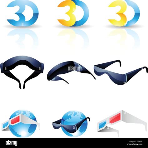 3d Stereoscopic Glasses Isolated On A White Background Stock Vector Image And Art Alamy