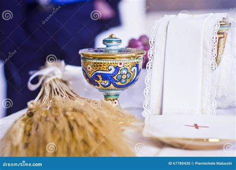 Symbols of Religion : Bread and Wine Stock Photo - Image of atonement ...