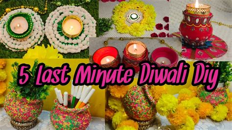 Last Minute Diwali Decoration Diy Quick Easy Last Minute Diwali Diy