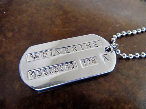 The Wolverine: Military Dog Tag Necklace | Moonfire Charms