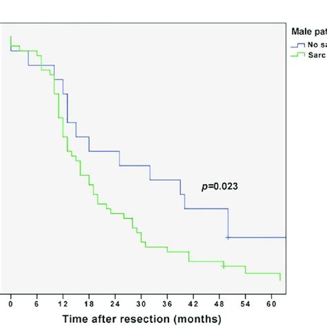 Kaplan Meier Curve For Overall Survival In Sarcopenic Vs Download