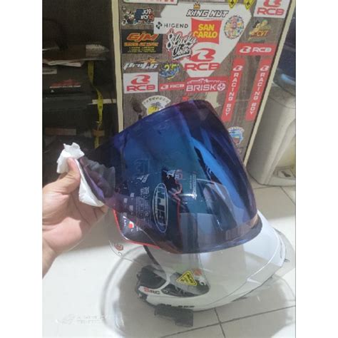 Jual Visor Iridium Blue NJS Kairoz V1 Shopee Indonesia