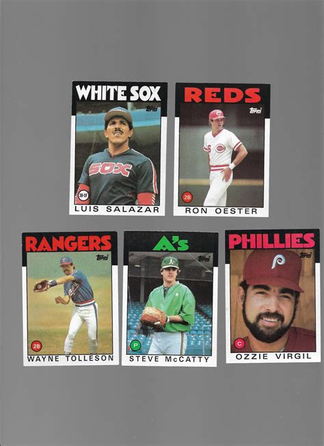 Lot Of 40 Common 1986 Topps Baseball Cards Ex Mt Or Better