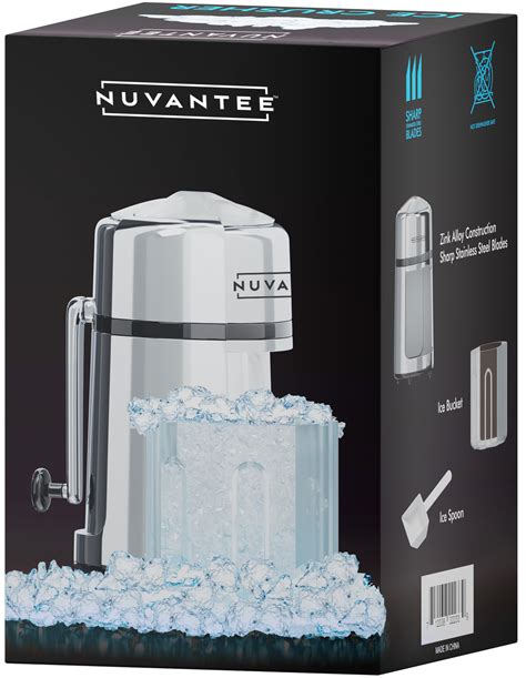 Nuvantee Manual Ice Crusher Rust Proof Zinc Alloy Construction Car