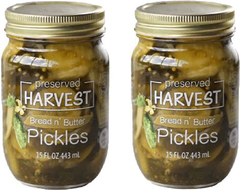 Preserved Harvest Bread N Butter Pickles 15 Oz Jars 2 Pack