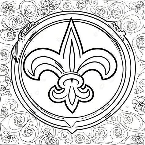 New Orleans Saints Logo Coloring Page 21713 17608