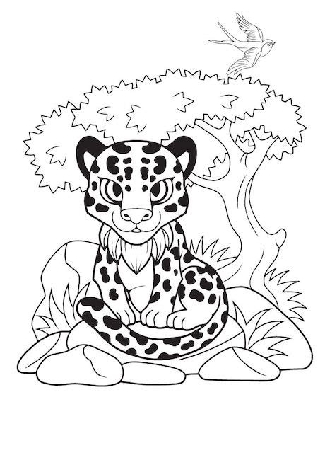 Printable Leopard Colouring Pages For Kids