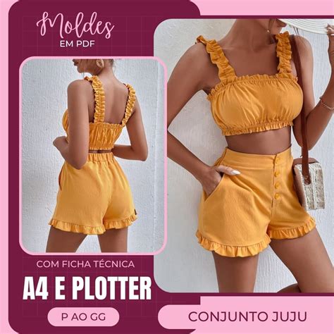 Conjunto Juju Molde Em Pdf Casini Moldes Em Pdf Hotmart