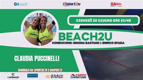 Claudia Puccinelli Campionessa Italiana Di Beach Volley In Live