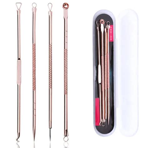 New 5Pcs Stainless Steel Acne Extractor Set Pimple Blemish Blackhead