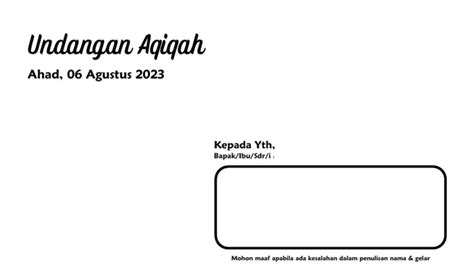 Undangan Aqiqah | PDF