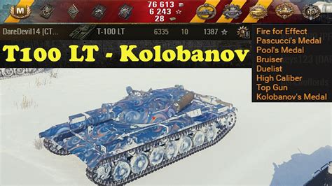 T Lt Kolobanov Pool S Medal Ace Tanker Lucky End World Of