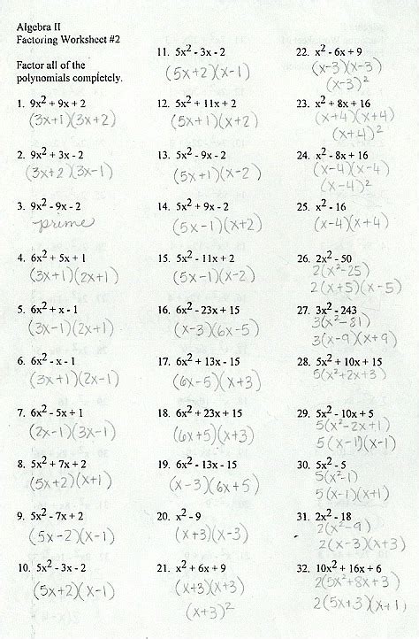 Factor Each Completely Worksheet