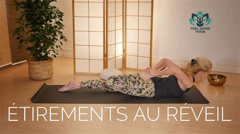 Cours de yoga Etirements au réveil 18 min YouTube