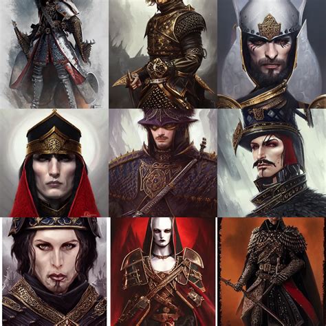 Gothic Byzantine Hussar D D Fantasy Portrait Stable Diffusion