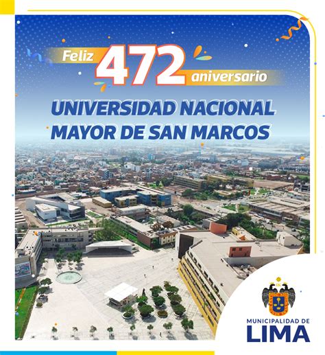 Municipalidad de Lima on Twitter La Decana de América cumple 472