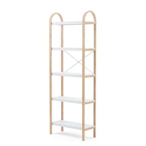 Étagère autoportante Bellwood par Umbra en bois blanc et naturel à 5