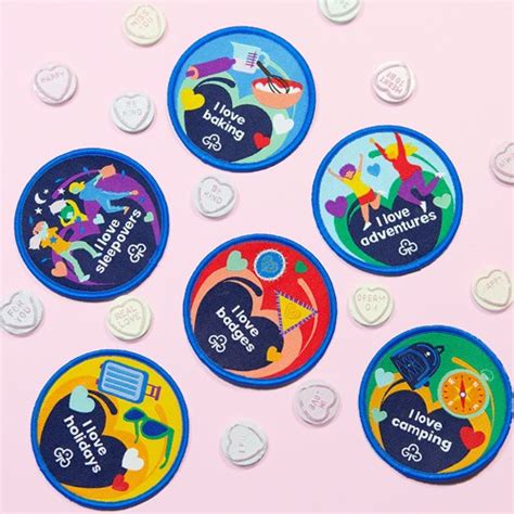 I Love Camping Woven Badge Official Girlguiding Shop