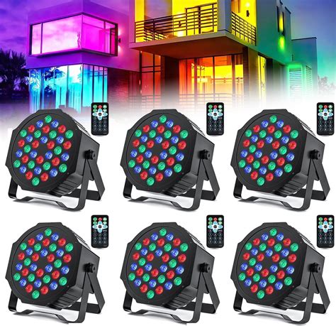 Luces Escenario RGB 36W 7 Colores Control Remoto DMX Paga Hasta 24 Meses