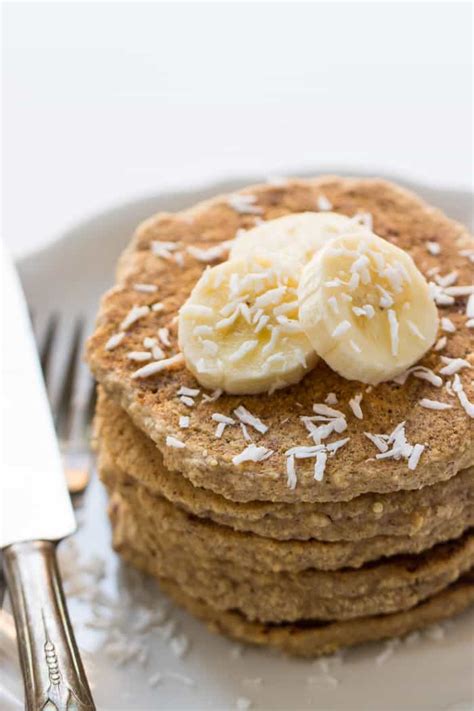 Vegan Cinnamon Oatmeal Quinoa Pancakes - Simply Quinoa