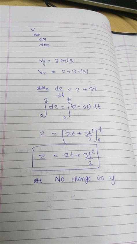 A Particle Is Moving In Y Z Plane Starting From Origin The Velocity