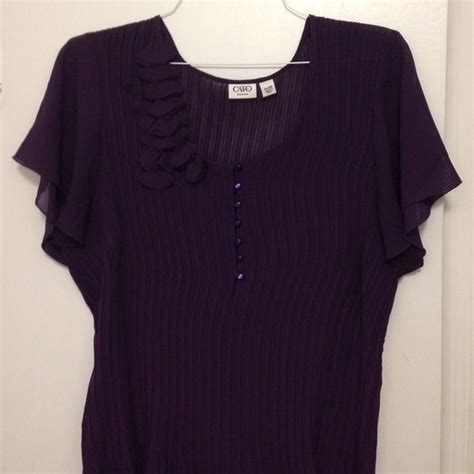 Beautiful Deep Purple Pleated Blouse Pleated Blouse Purple Blouse