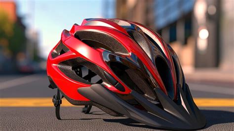 Premium AI Image | A photo of a cyclist's helmet and bike