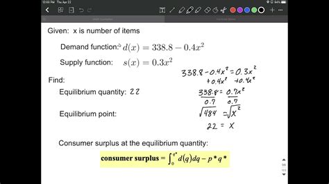 What Is Total Consumer Surplus At Equilibrium