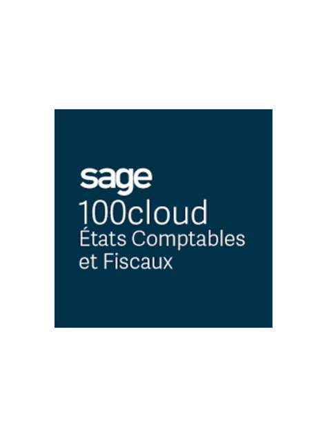 Sage C Etats Comptables Et Fiscaux