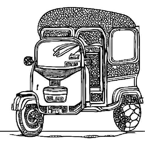 Tuk Tuk Coloring Page · Creative Fabrica