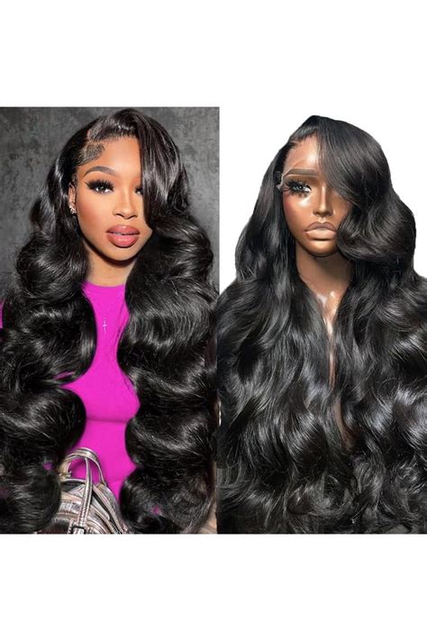 Xagujpo 28 Inch 13x6 Lace Front Wigs Human Hair Pre Plucked 250 Density