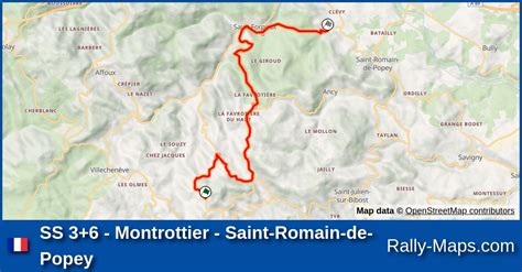 SS 3 6 Montrottier Saint Romain de Popey stage map Rallye Rhône