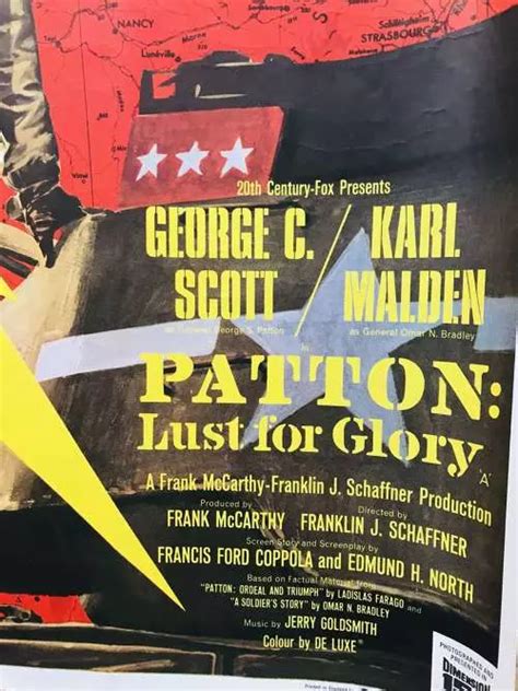 Patton 1970 Film Poster British Quad In Ephemera