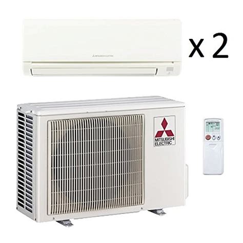 Buy Mitsubishi 24 000 Btu 18 Seer Dual Zone Ductless Mini Split 9k